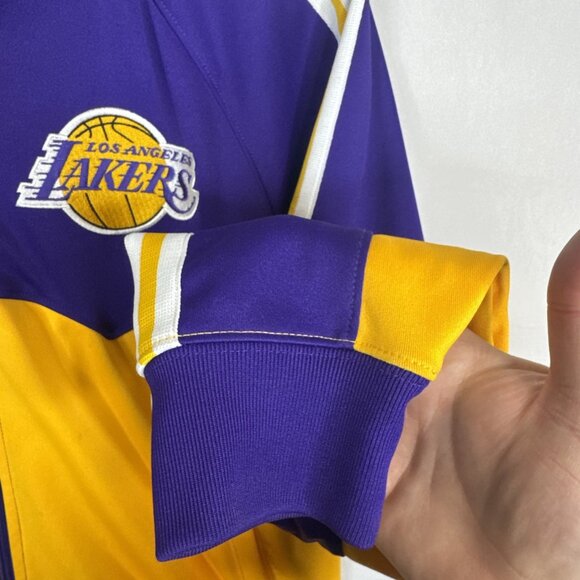Adidas Lakers Track Jacket Small Purple Gold Full Zip Vintage Style - Picture 2 of 10